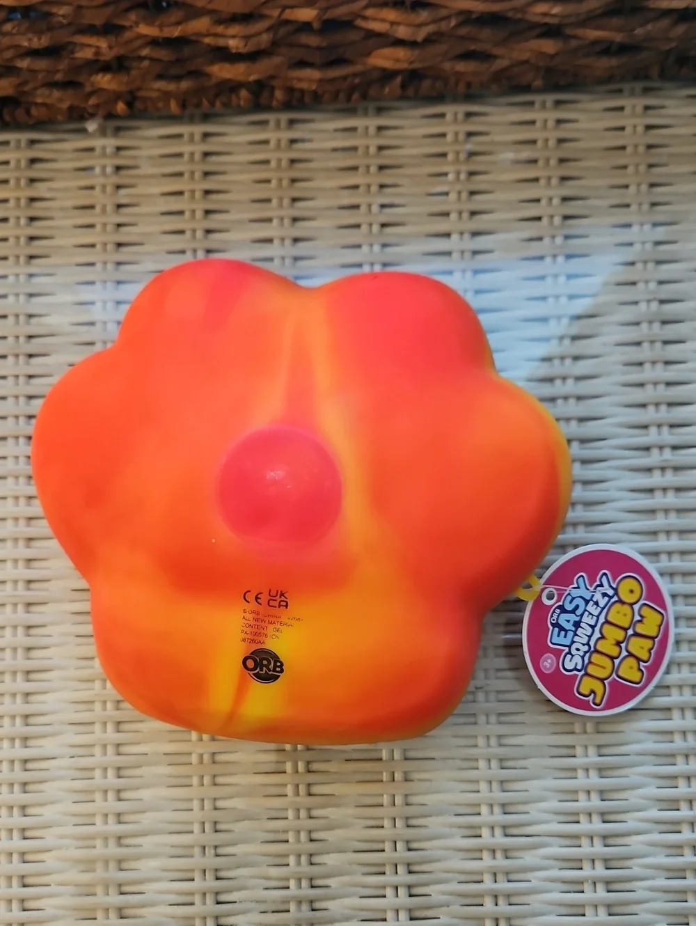 Rare ORB Easy Squeezy Jumbo Tie Dye Squishy Paw